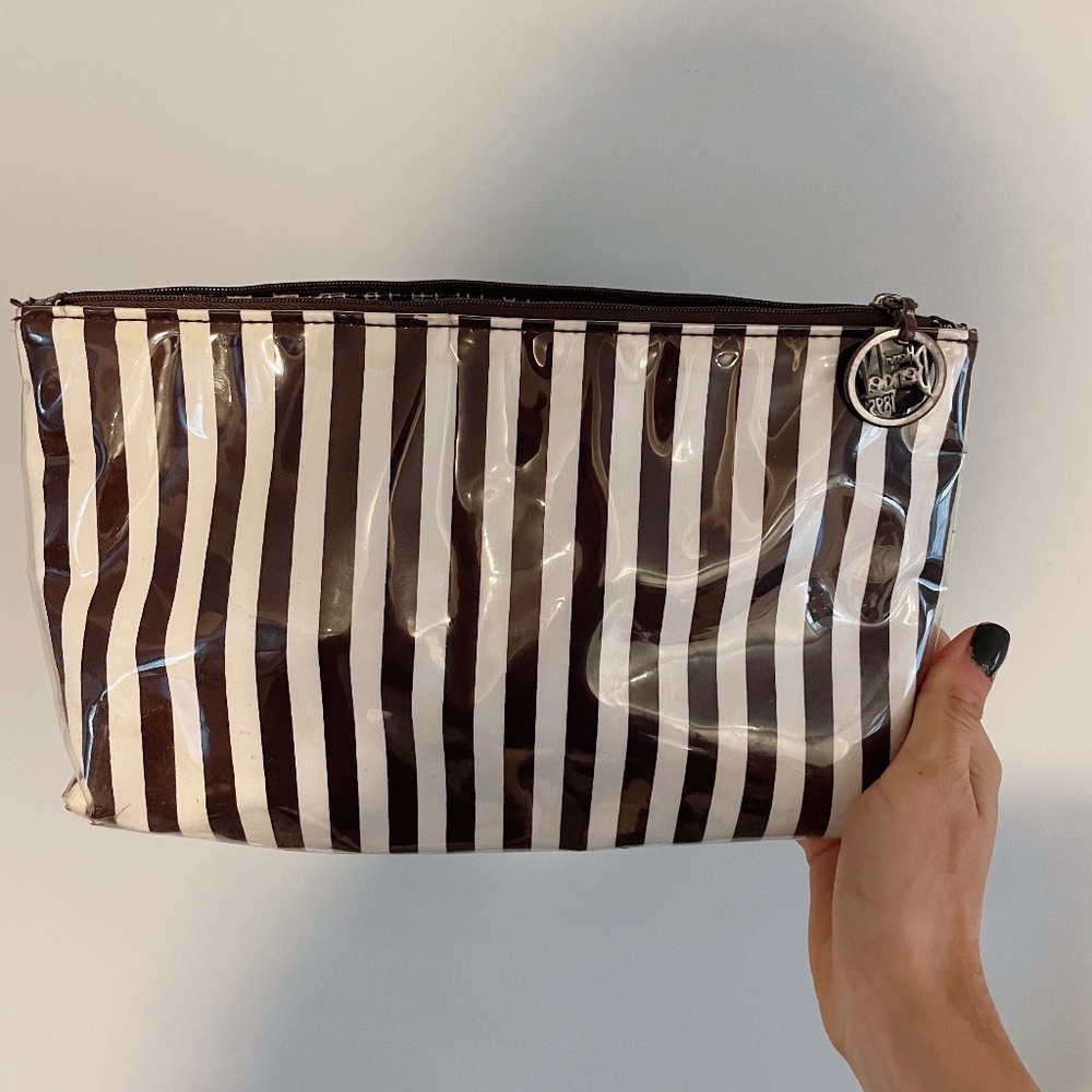 Henri Bendel Centennial Stripe Medium Makeup Bag